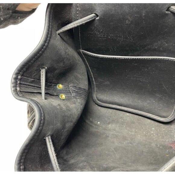 COACH 90’s Vintage Purse Lula's Legacy Leather Bucket Bag Black 9952 - Picture 9 of 14